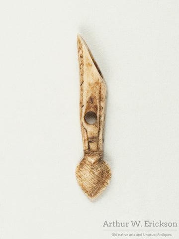 Eskimo Miniature Toggle Harpoon with Scrimshaw