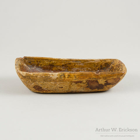 Fossilized Walrus Ivory Eskimo Bowl