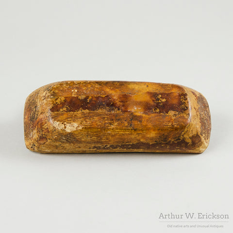 Fossilized Walrus Ivory Eskimo Bowl