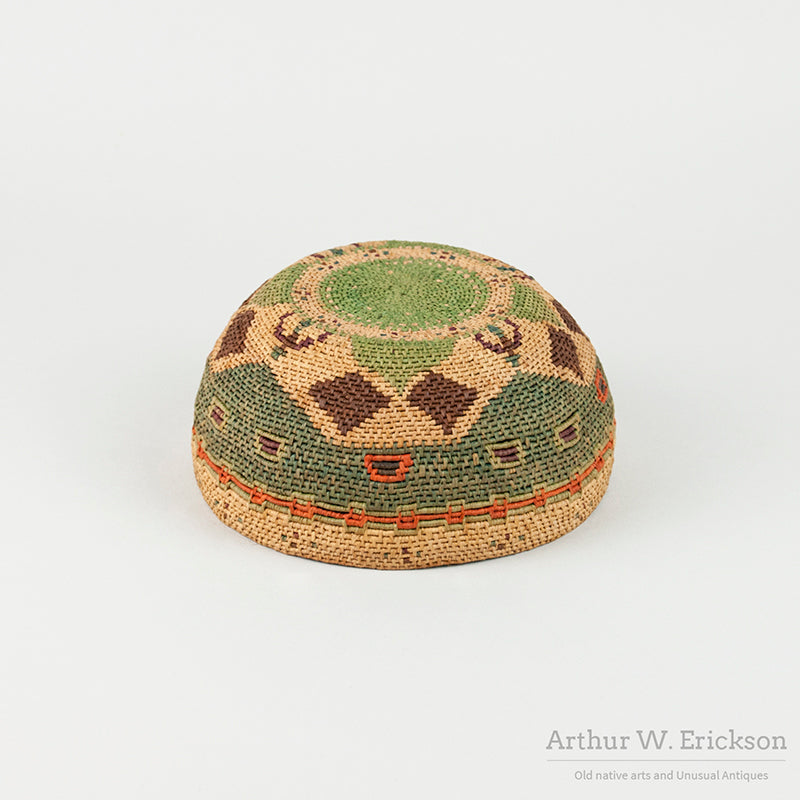 Exceptionally Fine Raffia Basketry Hat