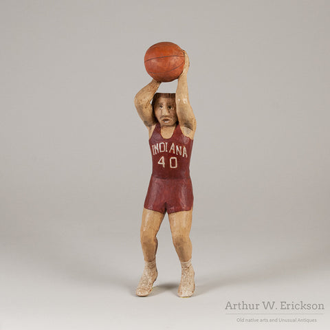 Folk Art Carved Basketball Player - Arthur W. Erickson - 1
