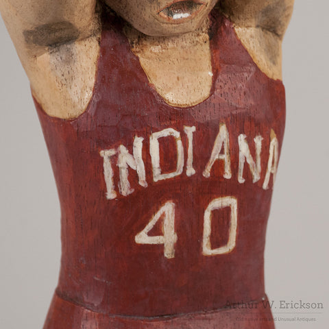 Folk Art Carved Basketball Player - Arthur W. Erickson - 8