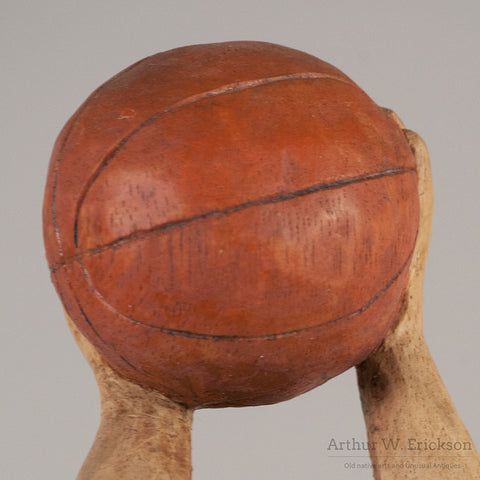 Folk Art Carved Basketball Player - Arthur W. Erickson - 6