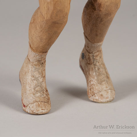 Folk Art Carved Basketball Player - Arthur W. Erickson - 9