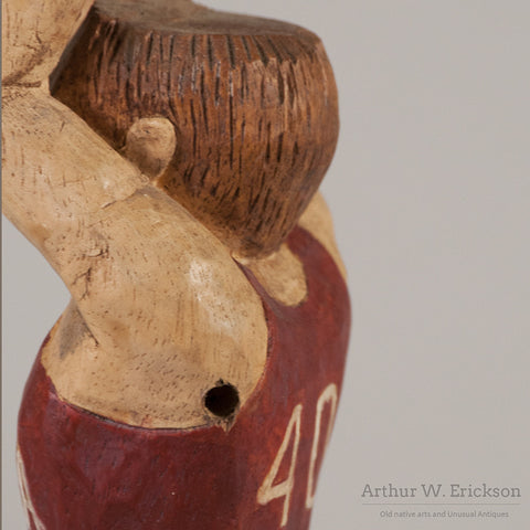 Folk Art Carved Basketball Player - Arthur W. Erickson - 11