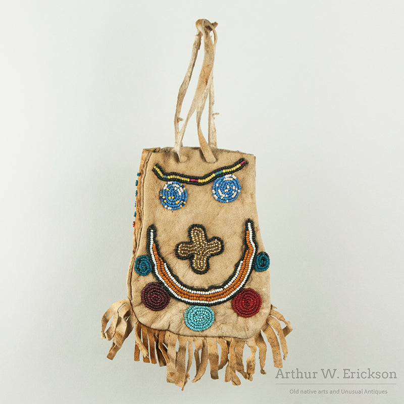 Folky Plateau Beaded Bag with Fringe