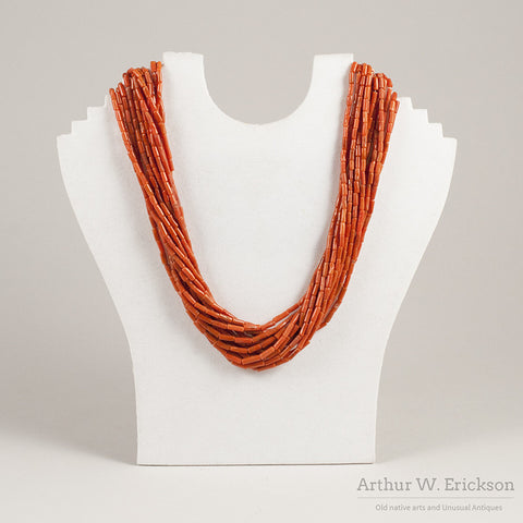 14 Strand Coral Bead Necklace