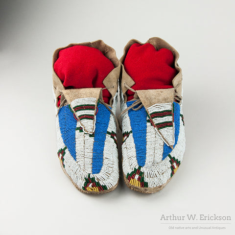 Fully-Beaded Plains Moccasins