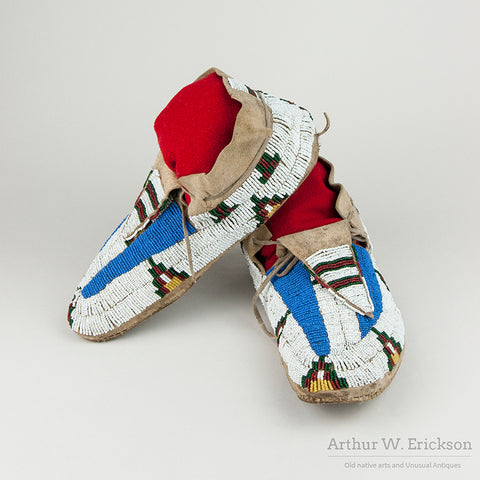 Fully-Beaded Plains Moccasins
