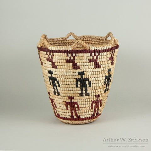 Fully Imbricated Klickitat Figural Huckleberry Basket