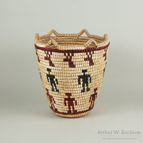 Fully Imbricated Klickitat Figural Huckleberry Basket