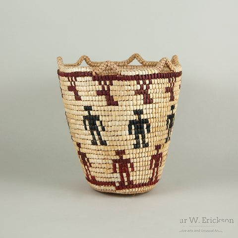 Fully Imbricated Klickitat Figural Huckleberry Basket