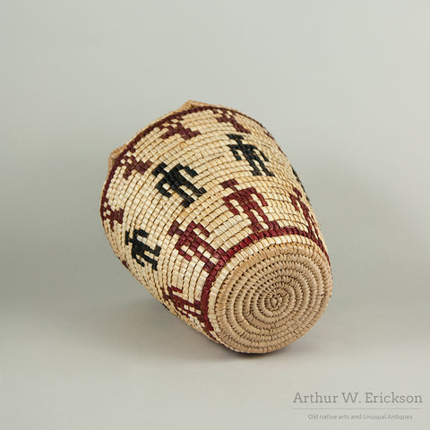 Fully Imbricated Klickitat Figural Huckleberry Basket