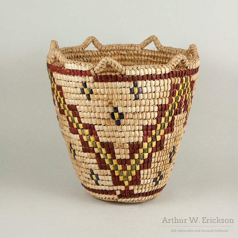 Fully Imbricated Polychrome Klickitat Huckleberry Basket