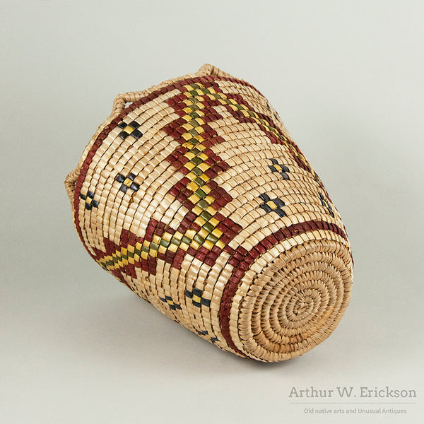 Fully Imbricated Polychrome Klickitat Huckleberry Basket