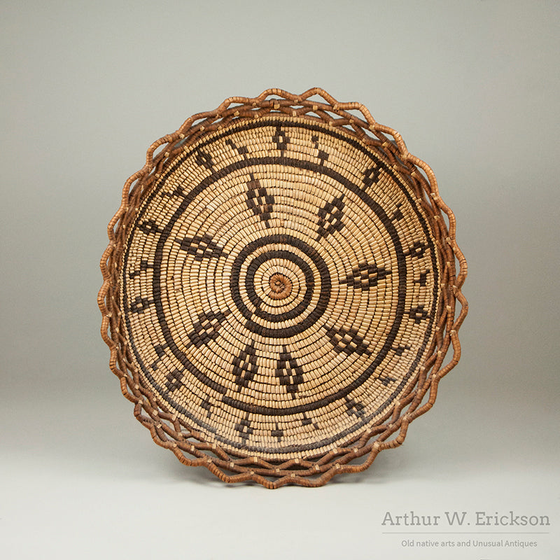 Fully Imbricated Puget Sound Basketry Tray