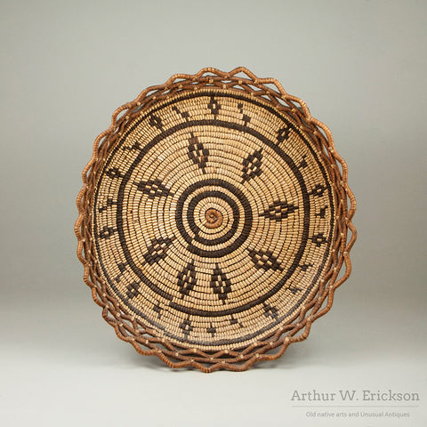 Fully Imbricated Puget Sound Basketry Tray