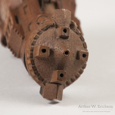 German Wood Carved Castle Pipe - Arthur W. Erickson - 9