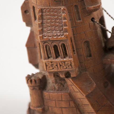 German Wood Carved Castle Pipe - Arthur W. Erickson - 14