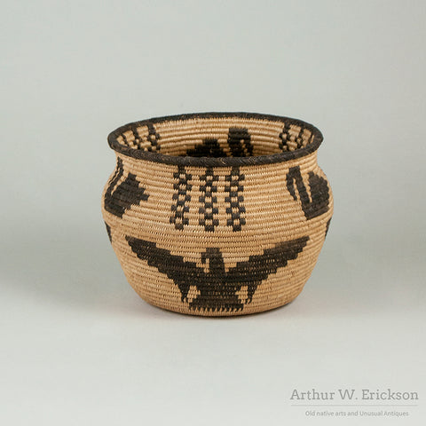 Havasupai Figured Coiled Jar Shaped Basket