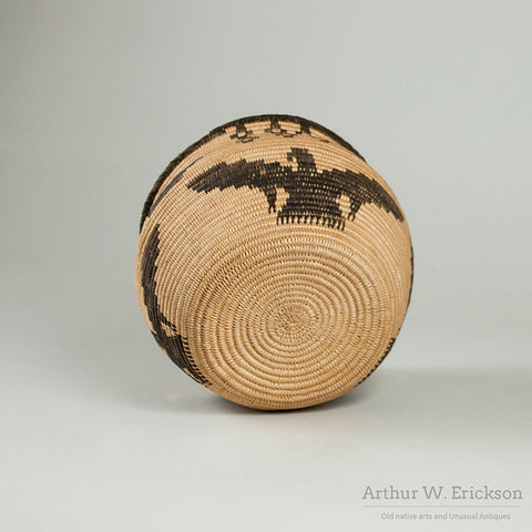 Havasupai Figured Coiled Jar Shaped Basket