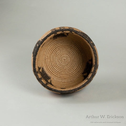 Havasupai Figured Coiled Jar Shaped Basket