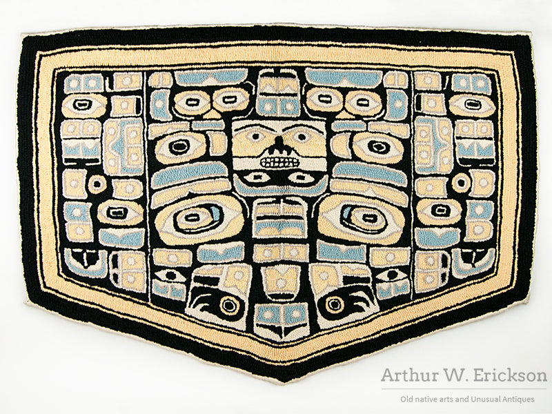 Chilkat Design Hooked Rug