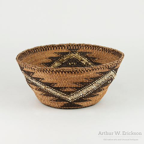 Klamath Basket with Quill Design
