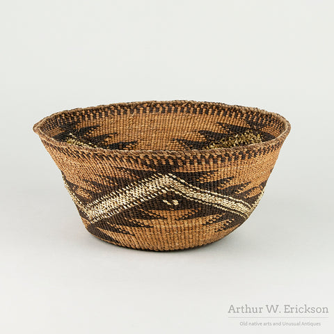 Klamath Basket with Quill Design