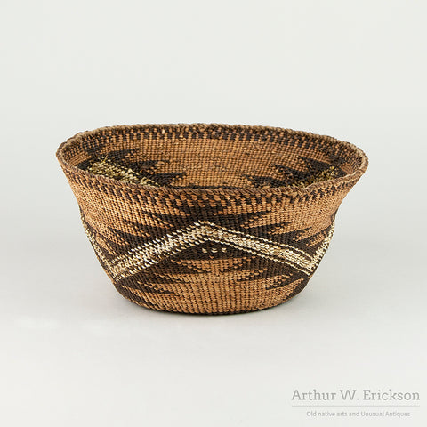 Klamath Basket with Quill Design