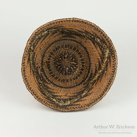 Klamath Basket with Quill Design