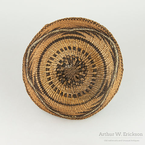 Klamath Basket with Quill Design