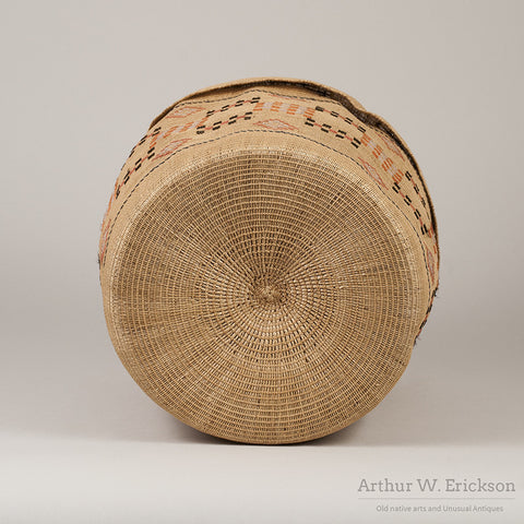 Large Aleut Lidded Basket