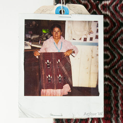 Double Face Navajo Yei Rug by Lucy Wilson