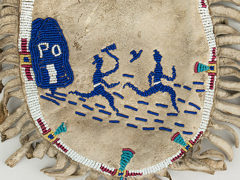 Figural Native American Beaded Bag