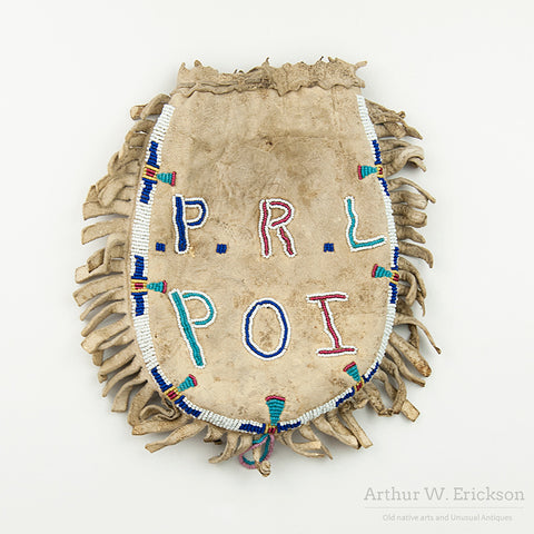 Figural Native American Beaded Bag