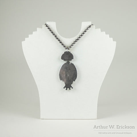 Turquoise and Sterling Silver Pendant by Carl Luthy