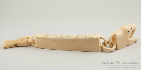 Ivory Walrus Linked Cribbage Board