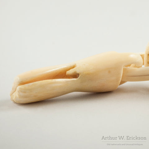 Ivory Walrus Linked Cribbage Board