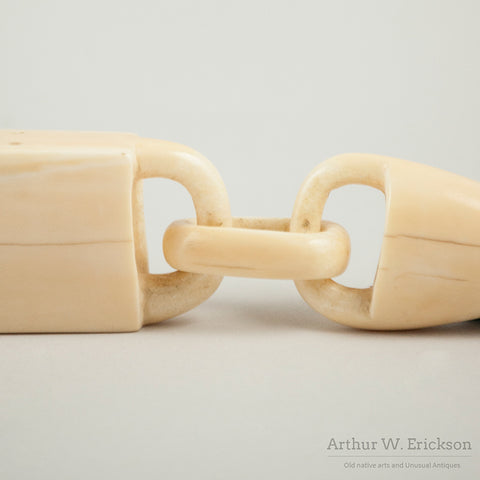 Ivory Walrus Linked Cribbage Board