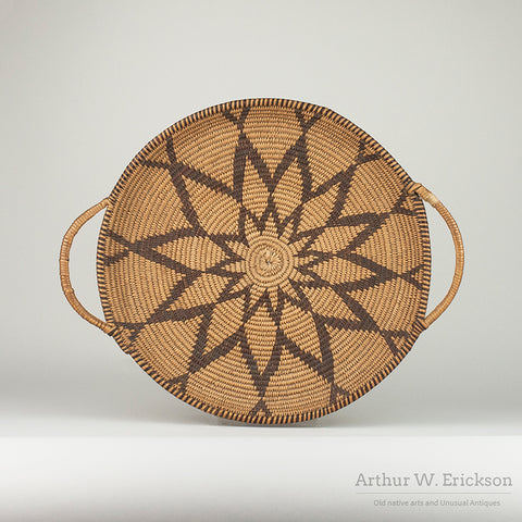 Maidu Basketry Tray with Handles