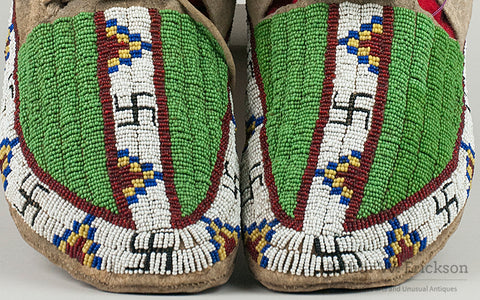 Pair of Unusual Plains Moccasins