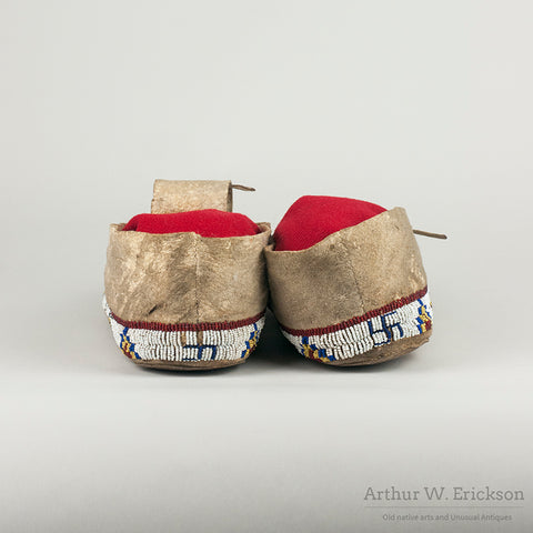 Pair of Unusual Plains Moccasins