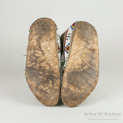 Pair of Unusual Plains Moccasins