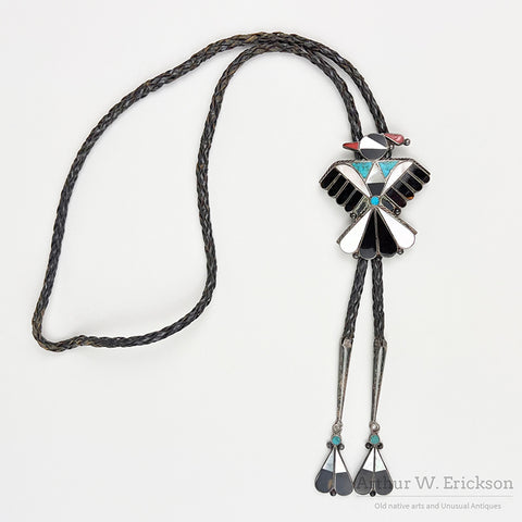 Zuni Peyote Bird Bolo Tie