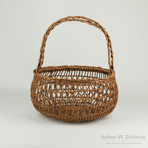 Siletz Open Weave Basket with Double Handle