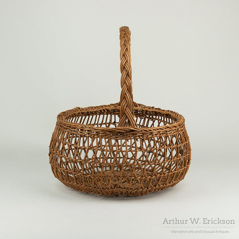 Siletz Open Weave Basket with Double Handle