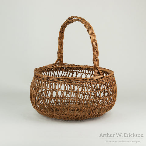 Siletz Open Weave Basket with Double Handle