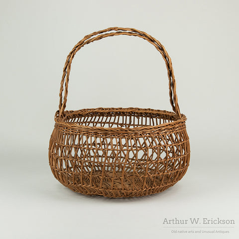 Siletz Open Weave Basket with Double Handle