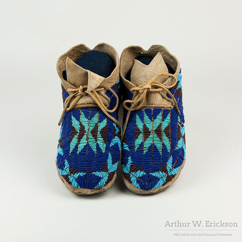 Vintage Beaded Plains Moccasins